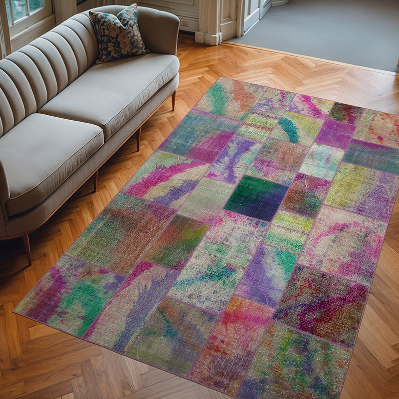 Alfombra Turca de Retazos - 198 cm x 300 cm - K0063987