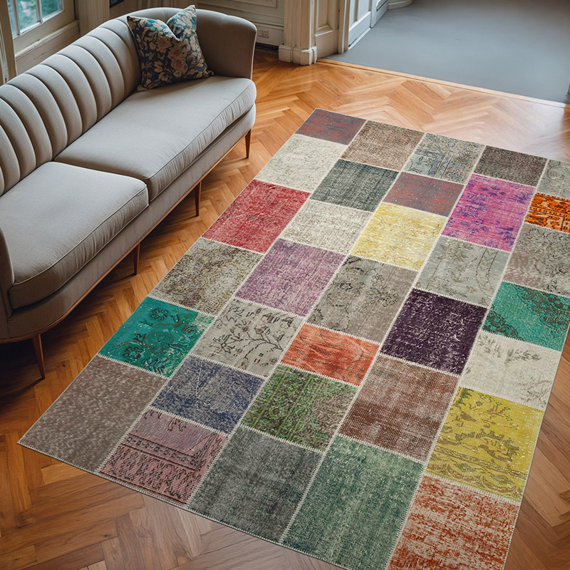 Alfombra Turca de Retazos - 204 cm x 301 cm - K0063992