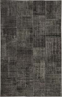 Patchwork Hand-Knotted Turkish Rug - 6' 4" x 9' 10" (76" x 118")