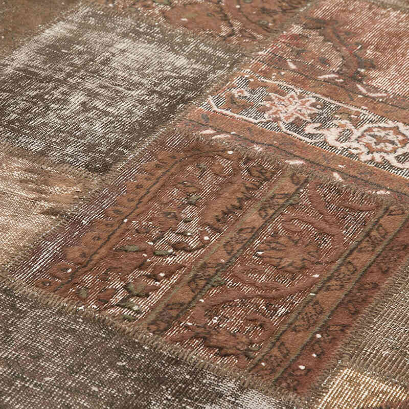 Patchwork Hand-Knotted Turkish Rug - 6' 6" x 9' 11" (78" x 119") - K0064009