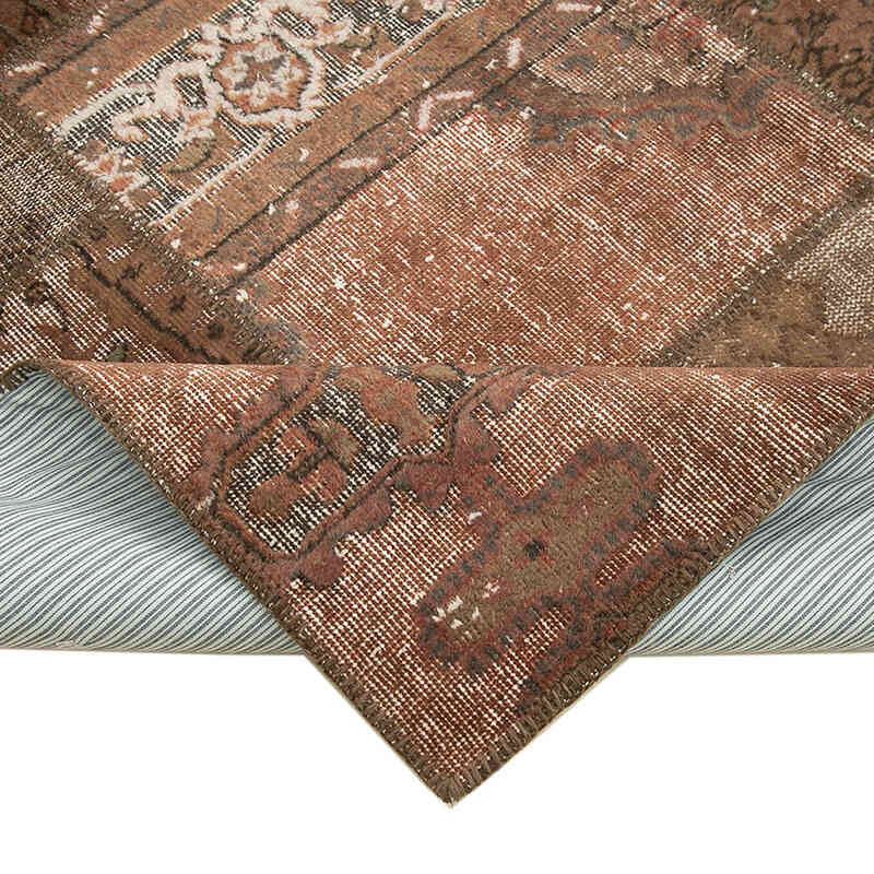 Patchwork Hand-Knotted Turkish Rug - 6' 6" x 9' 11" (78" x 119") - K0064009