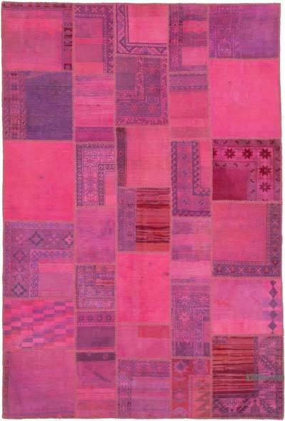 Patchwork Hand-Knotted Turkish Rug - 6' 10" x 10'  (82 in. x 120 in.)