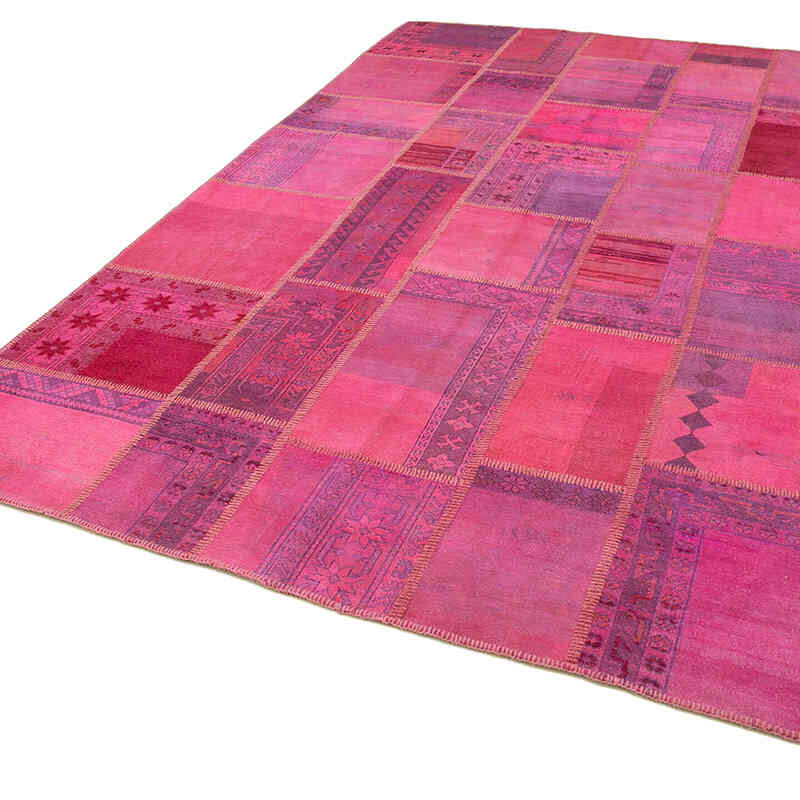 Patchwork Hand-Knotted Turkish Rug - 6' 9" x 10'  (81" x 120") - K0064011