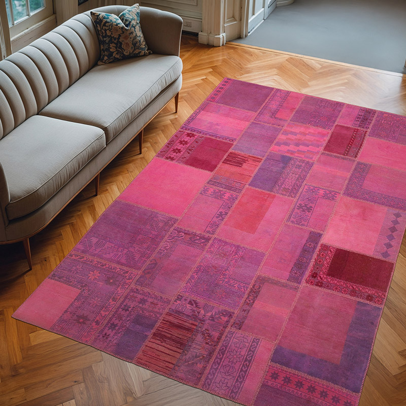 Patchwork El Dokuma Halı - 208 cm x 306 cm - K0064012