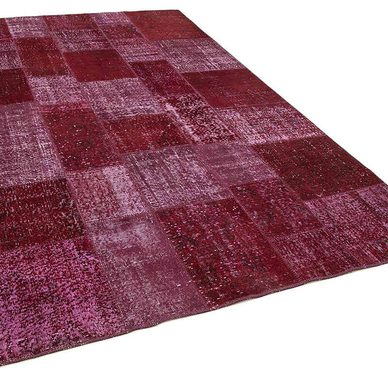 Patchwork Hand-Knotted Turkish Rug - 6' 6" x 9' 10" (78" x 118") - K0064016