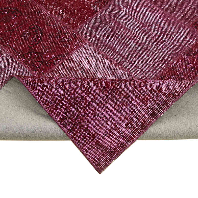 Patchwork Hand-Knotted Turkish Rug - 6' 6" x 9' 10" (78" x 118") - K0064016