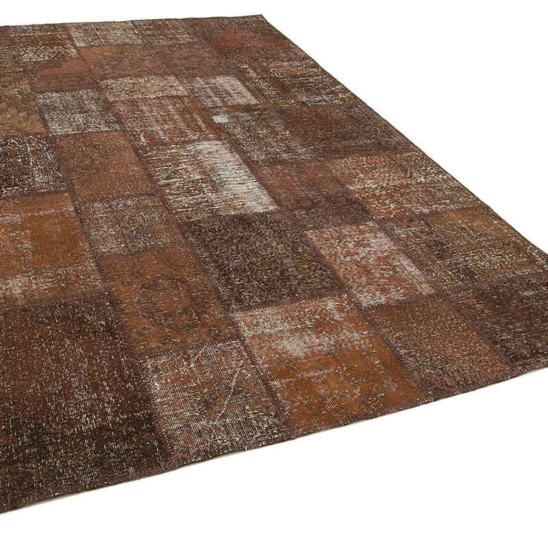 Patchwork Hand-Knotted Turkish Rug - 6' 8" x 9' 11" (80" x 119") - K0064021