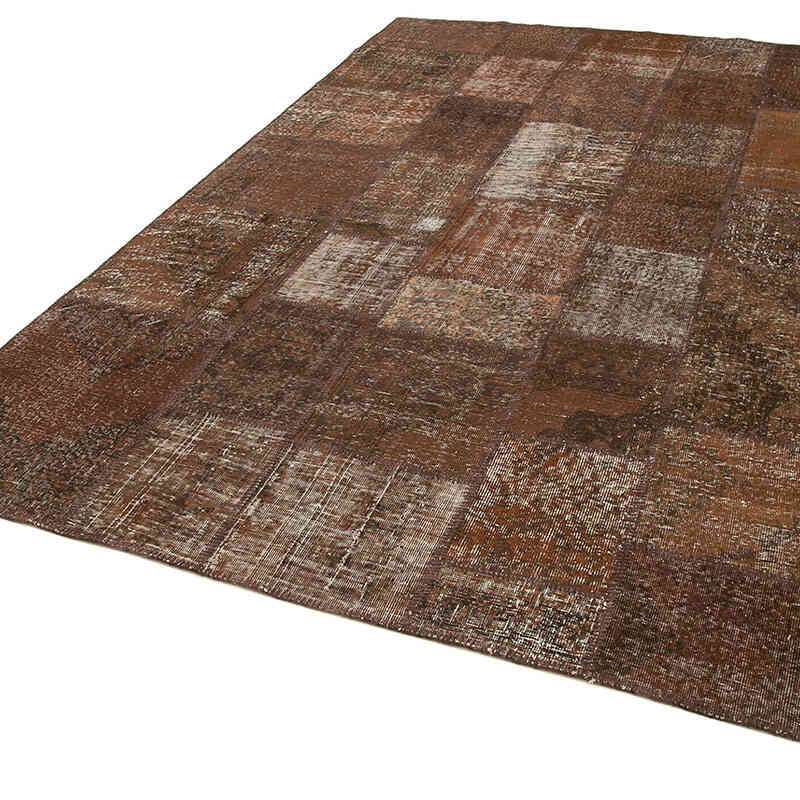 Patchwork Hand-Knotted Turkish Rug - 6' 8" x 9' 11" (80" x 119") - K0064021