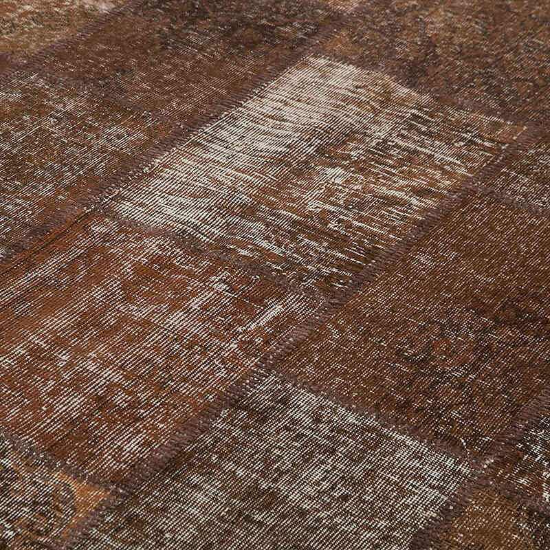 Patchwork Hand-Knotted Turkish Rug - 6' 8" x 9' 11" (80" x 119") - K0064021