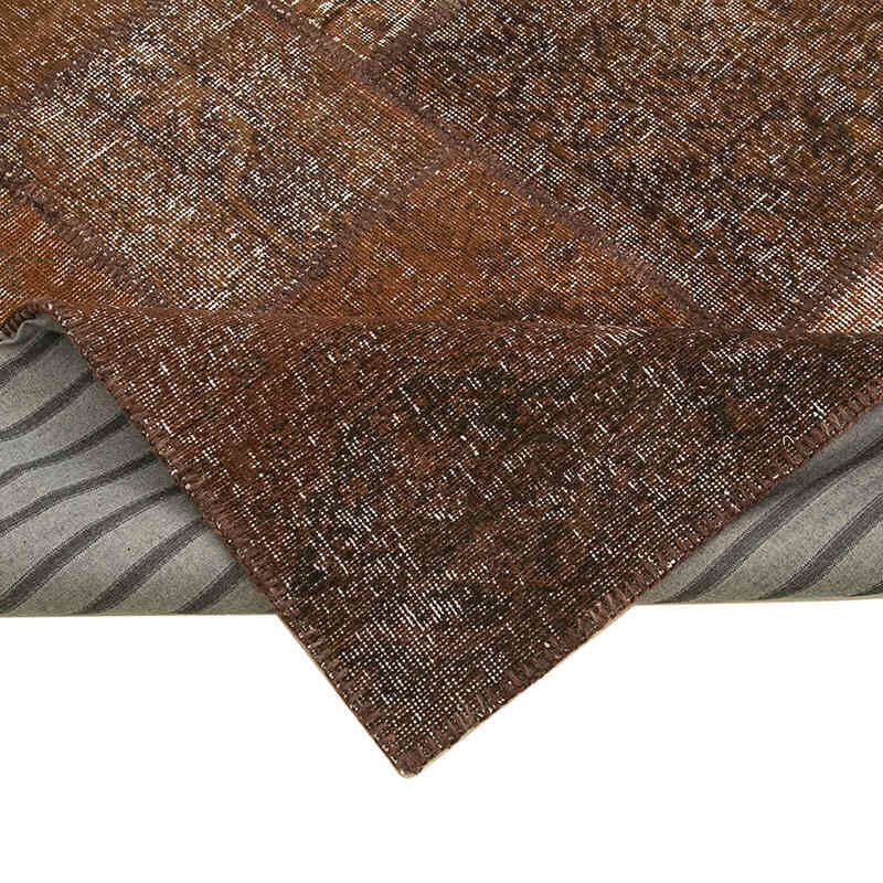 Patchwork Hand-Knotted Turkish Rug - 6' 8" x 9' 11" (80" x 119") - K0064021