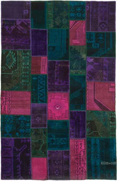Patchwork Hand-Knotted Turkish Rug - 6' 8" x 10' 2" (80 in. x 122 in.)