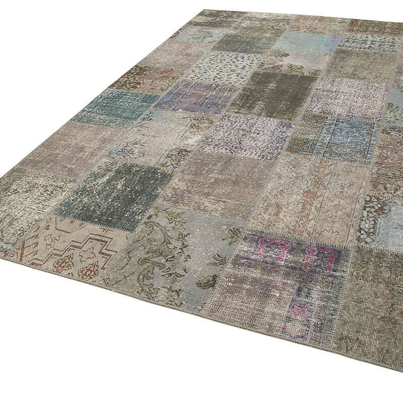 Azul Alfombra Turca de Retazos - 205 cm x 300 cm - K0064024