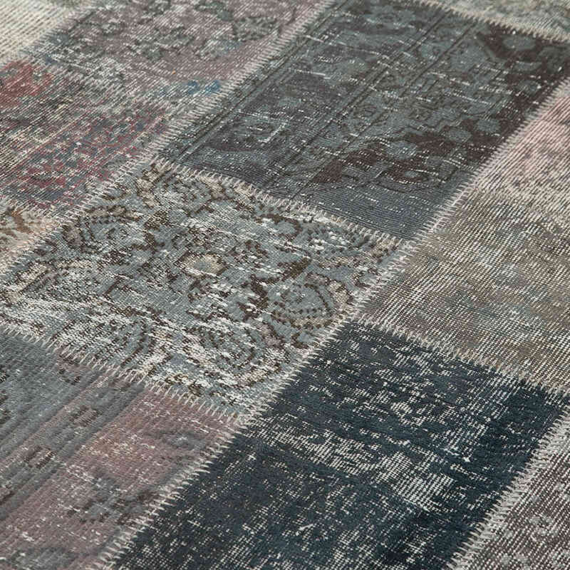 Patchwork Hand-Knotted Turkish Rug - 6' 7" x 9' 10" (79" x 118") - K0064025