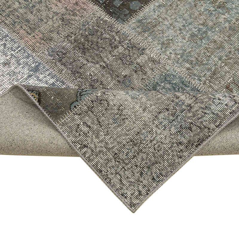 Patchwork Hand-Knotted Turkish Rug - 6' 7" x 9' 10" (79" x 118") - K0064025