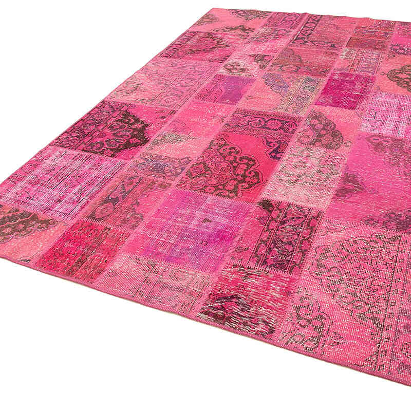 Patchwork Hand-Knotted Turkish Rug - 6' 7" x 9' 10" (79" x 118") - K0064028