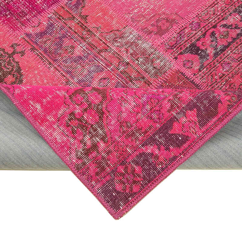 Patchwork Hand-Knotted Turkish Rug - 6' 7" x 9' 10" (79" x 118") - K0064028