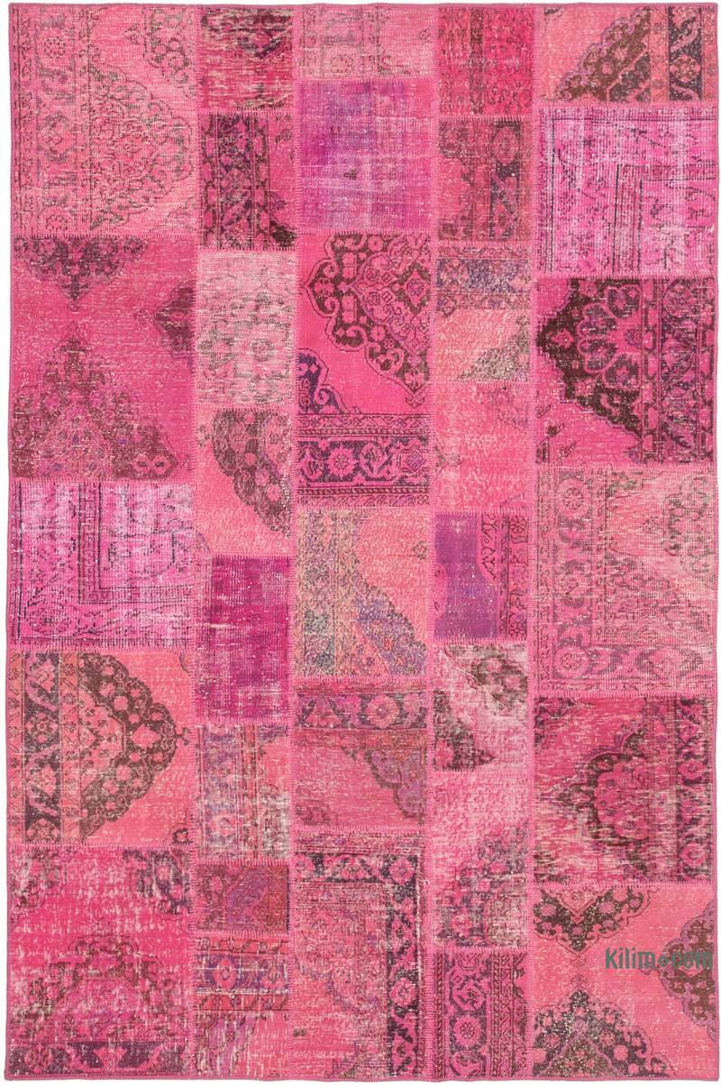 Patchwork Hand-Knotted Turkish Rug - 6' 7" x 9' 10" (79" x 118") - K0064028