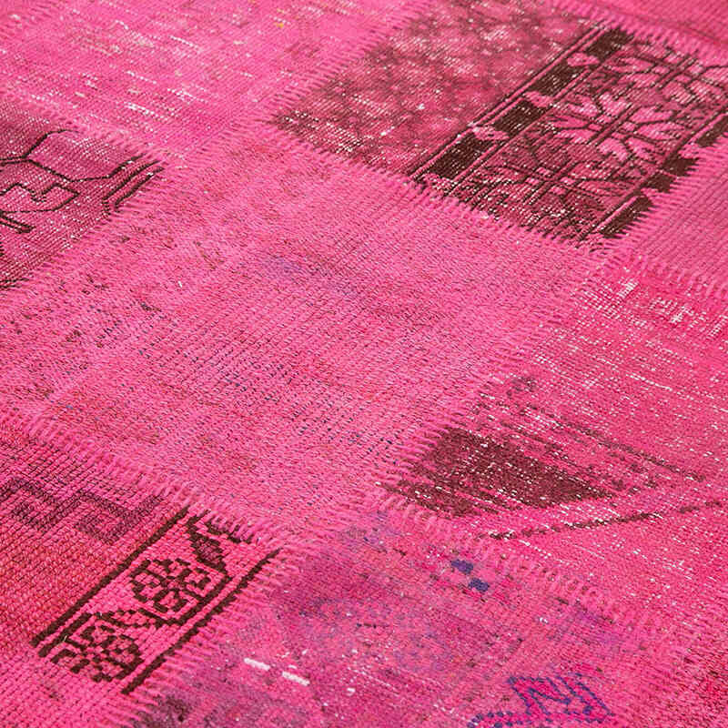 Patchwork Hand-Knotted Turkish Rug - 6' 8" x 9' 11" (80" x 119") - K0064032