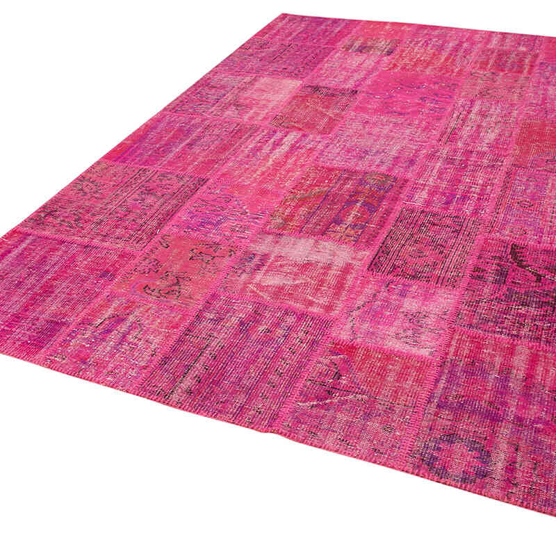 Patchwork Hand-Knotted Turkish Rug - 6' 9" x 9' 11" (81" x 119") - K0064033
