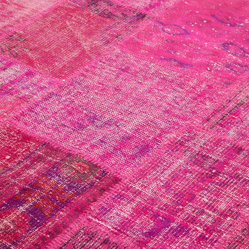 Patchwork Hand-Knotted Turkish Rug - 6' 9" x 9' 11" (81" x 119") - K0064033