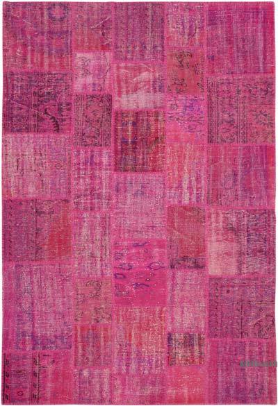 Patchwork Hand-Knotted Turkish Rug - 6' 9" x 9' 11" (81 in. x 119 in.)
