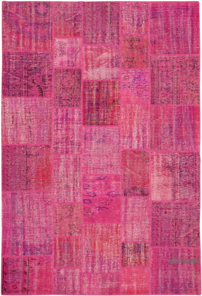 Patchwork Hand-Knotted Turkish Rug - 6' 9" x 9' 11" (81" x 119") - K0064033