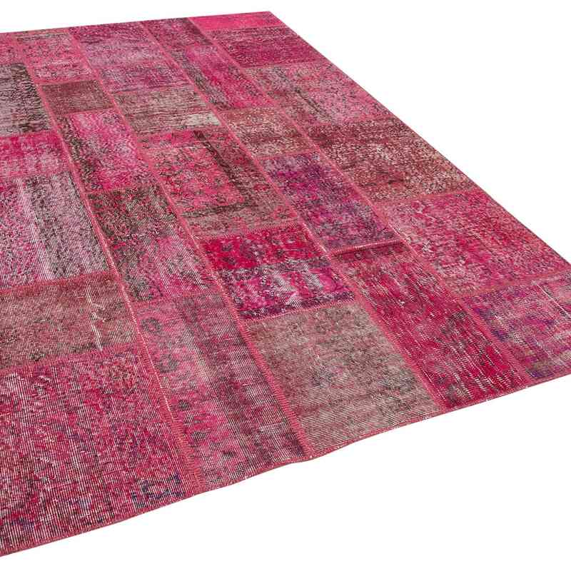 Patchwork Hand-Knotted Turkish Rug - 6' 1" x 9' 5" (73" x 113") - K0064035