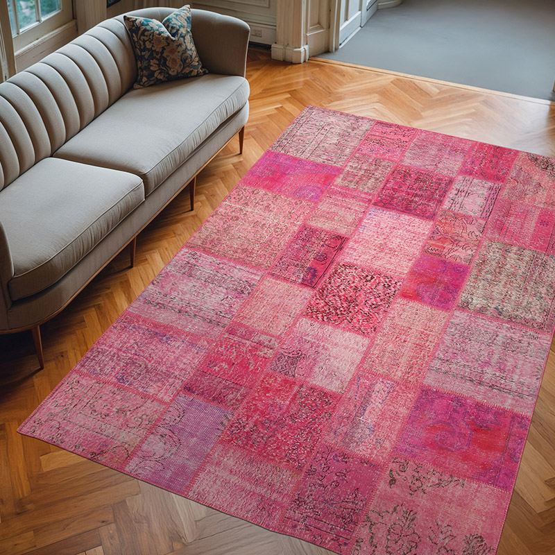 Patchwork El Dokuma Halı - 205 cm x 300 cm - K0064038