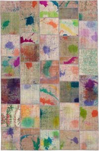 Patchwork El Dokuma Halı - 198 cm x 300 cm
