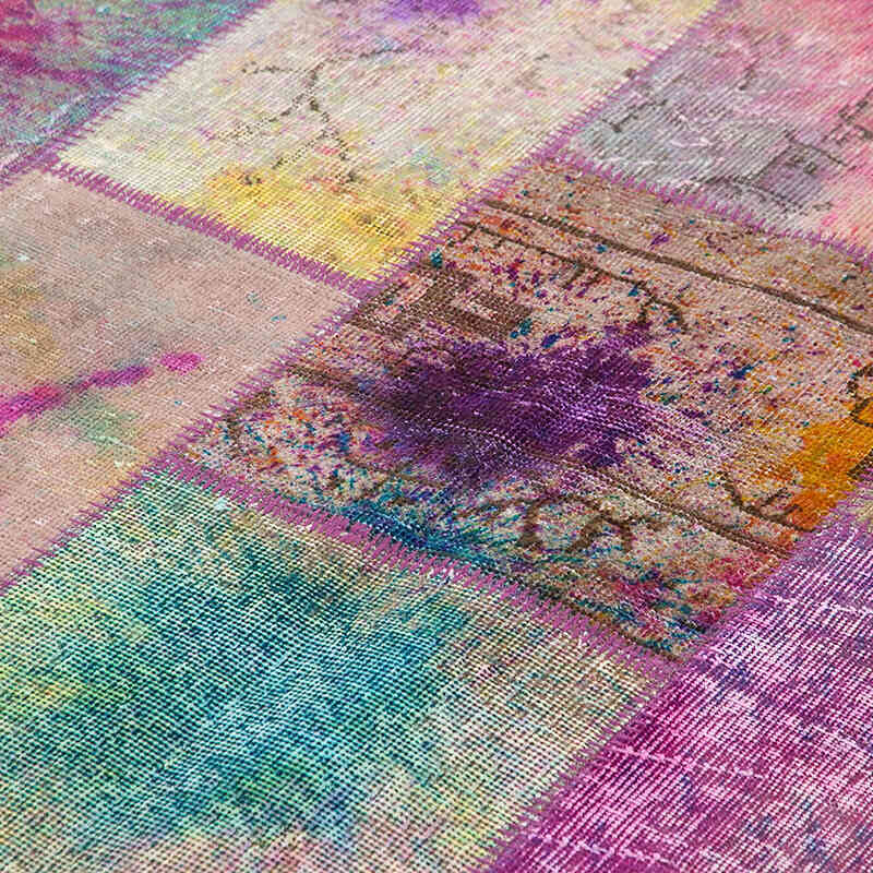 Patchwork El Dokuma Halı - 198 cm x 300 cm - K0064045
