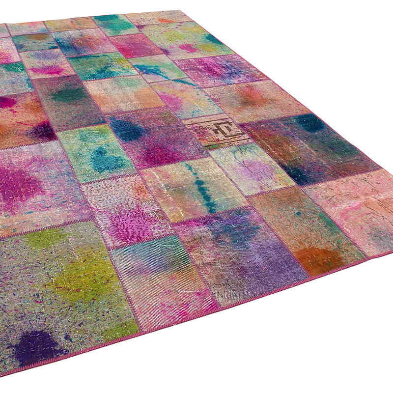 Patchwork El Dokuma Halı - 197 cm x 300 cm - K0064046