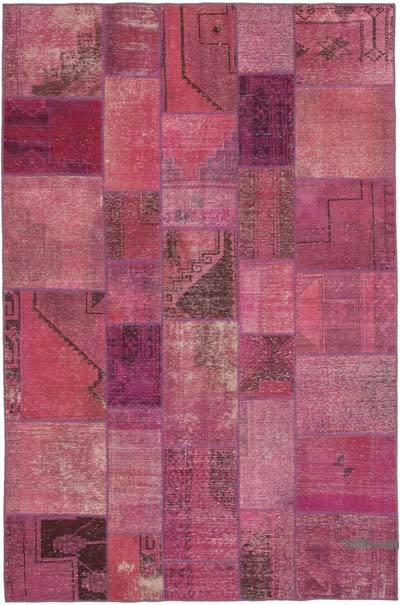 Patchwork Hand-Knotted Turkish Rug - 6' 5" x 9' 10" (77 in. x 118 in.)