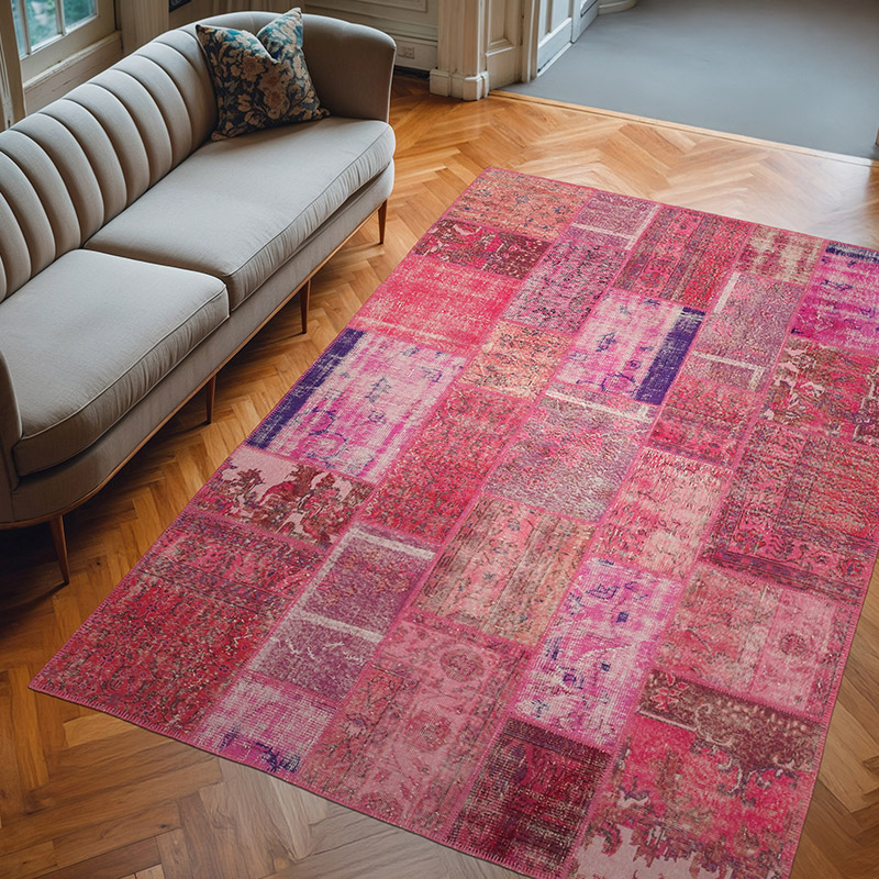 Patchwork El Dokuma Halı - 198 cm x 294 cm - K0064055