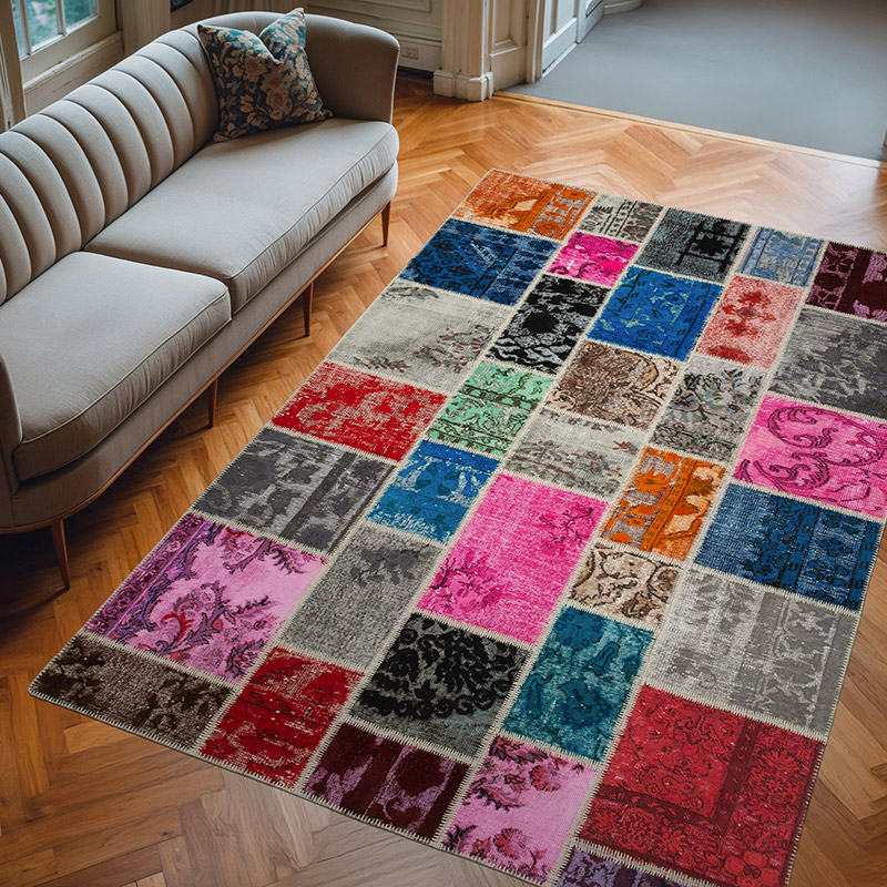 Alfombra Turca de Retazos - 204 cm x 302 cm - K0064072