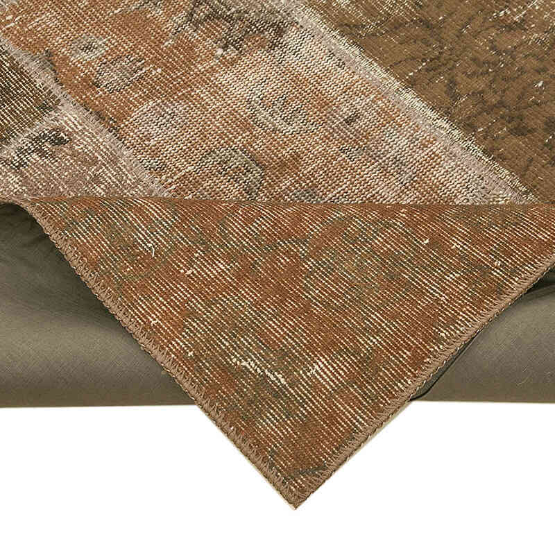 Patchwork Hand-Knotted Turkish Rug - 6' 6" x 9' 10" (78" x 118") - K0064073