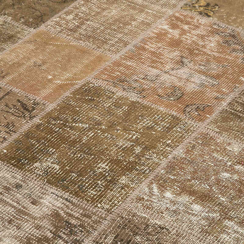 Patchwork Hand-Knotted Turkish Rug - 6' 6" x 9' 10" (78" x 118") - K0064076