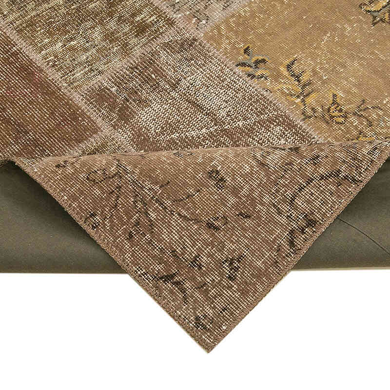 Patchwork Hand-Knotted Turkish Rug - 6' 6" x 9' 10" (78" x 118") - K0064076