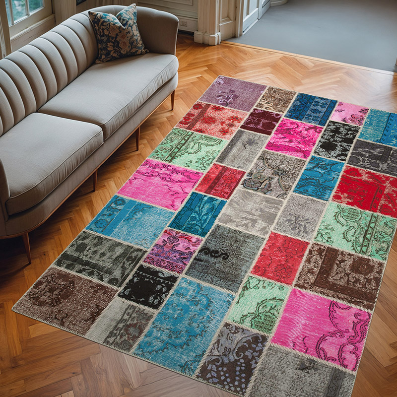Alfombra Turca de Retazos - 206 cm x 305 cm - K0064080
