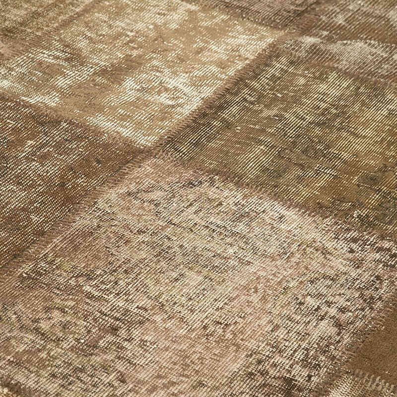 Patchwork Hand-Knotted Turkish Rug - 6' 5" x 9' 11" (77" x 119") - K0064082