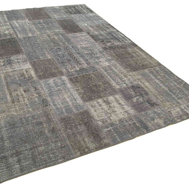 Patchwork Hand-Knotted Turkish Rug - 6' 6" x 9' 10" (78" x 118") - K0064088