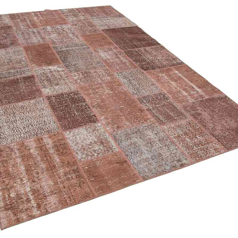 Patchwork Hand-Knotted Turkish Rug - 6' 6" x 9' 10" (78" x 118") - K0064091