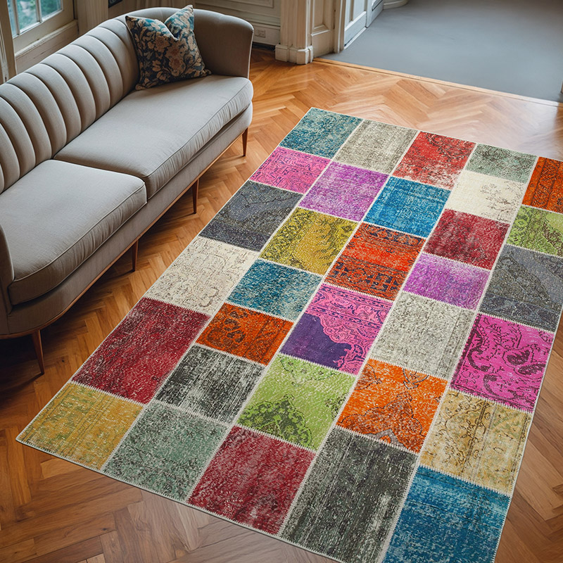 Alfombra Turca de Retazos - 203 cm x 300 cm - K0064093