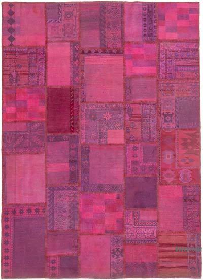 Patchwork Hand-Knotted Turkish Rug - 5' 10" x 8' 2" (70 in. x 98 in.)