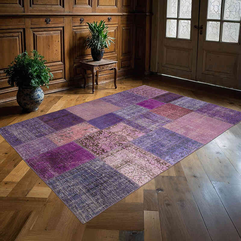Patchwork El Dokuma Halı - 173 cm x 243 cm - K0064105