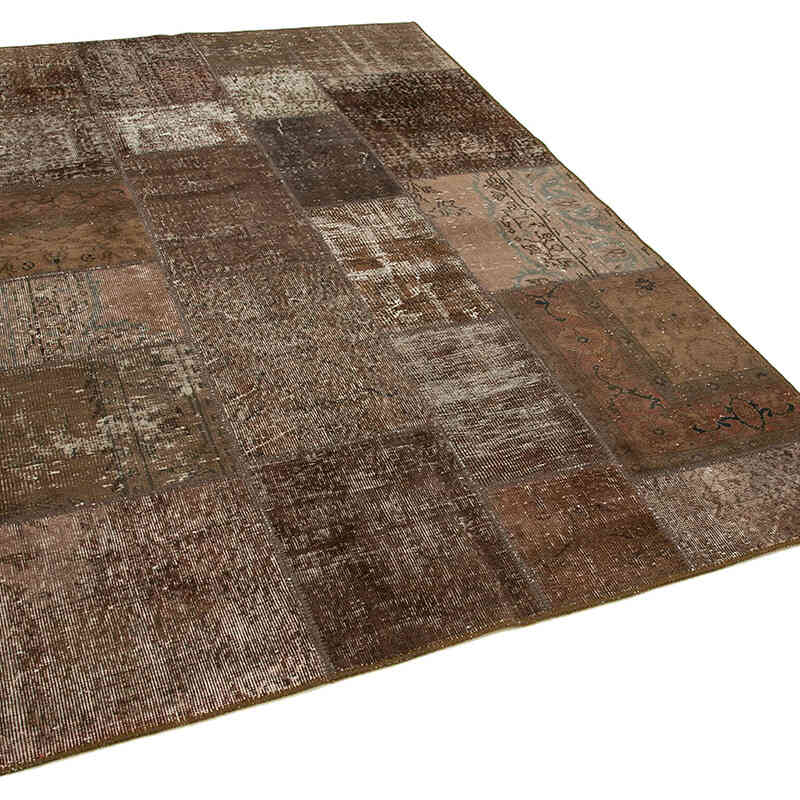 Patchwork Hand-Knotted Turkish Rug - 5' 7" x 8'  (67" x 96") - K0064107