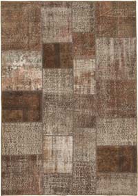 Patchwork Hand-Knotted Turkish Rug - 5' 7" x 8'  (67" x 96")