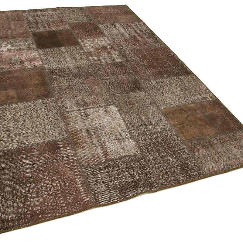Patchwork Hand-Knotted Turkish Rug - 5' 7" x 8'  (67" x 96") - K0064108