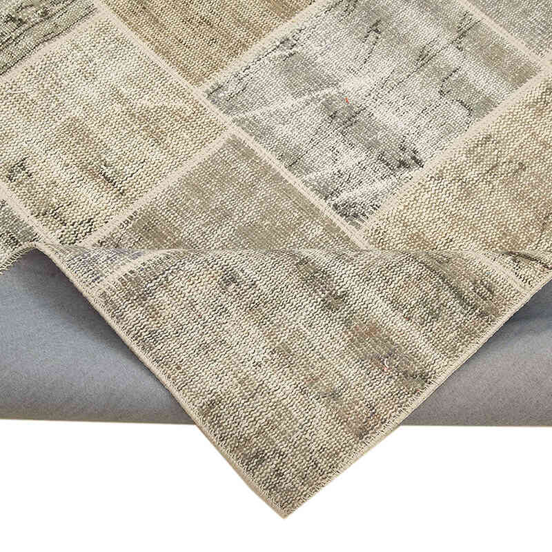 Patchwork Hand-Knotted Turkish Rug - 5' 8" x 8' 1" (68" x 97") - K0064117