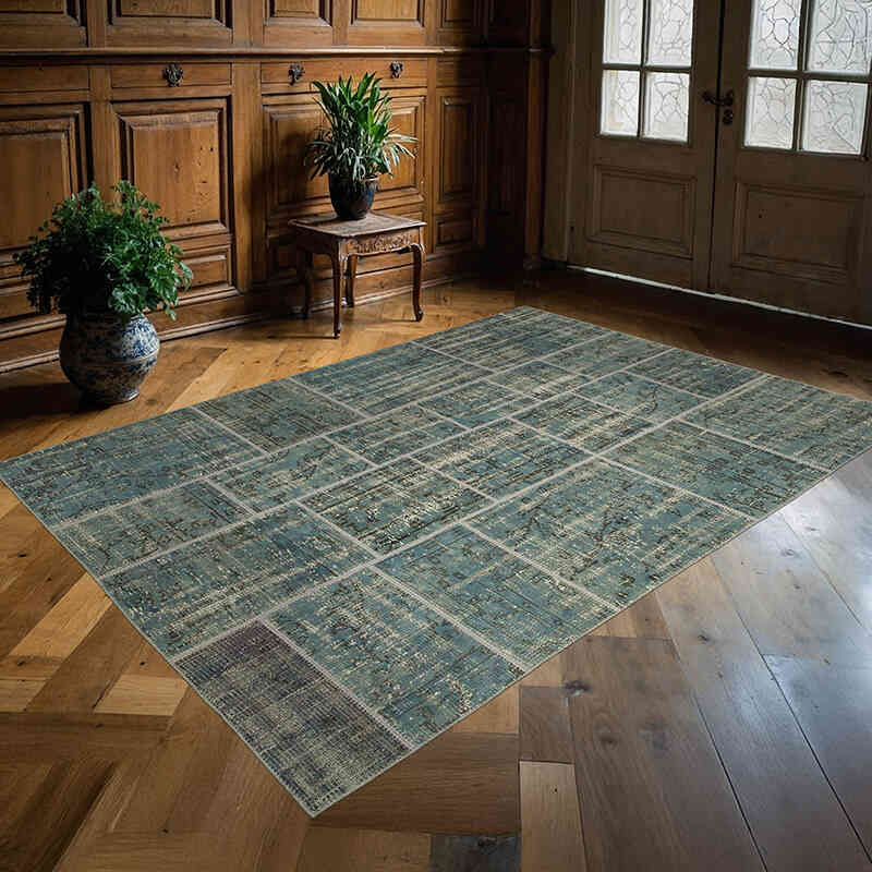 Patchwork El Dokuma Halı - 171 cm x 240 cm - K0064118