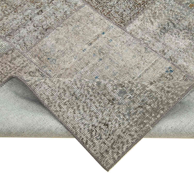 Patchwork Hand-Knotted Turkish Rug - 5' 7" x 8' 1" (67" x 97") - K0064123